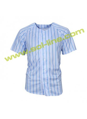 Pro Weight Full Button Down Pinstripe Baseball Jerseys